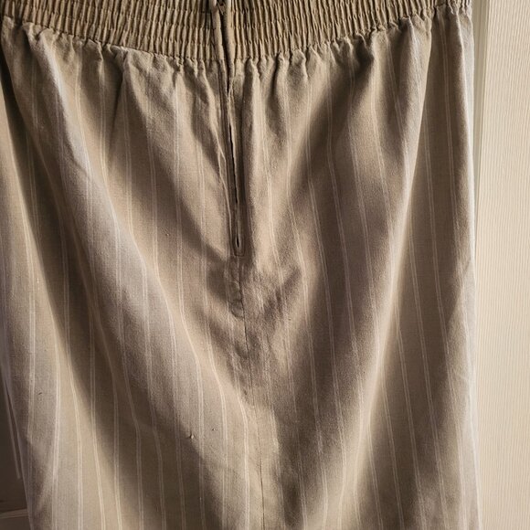 Maggie Lawrence Sport Women's Taupe Stripe & Gingham Skirt & Jacket Suit - 18/20 - Picture 5 of 8